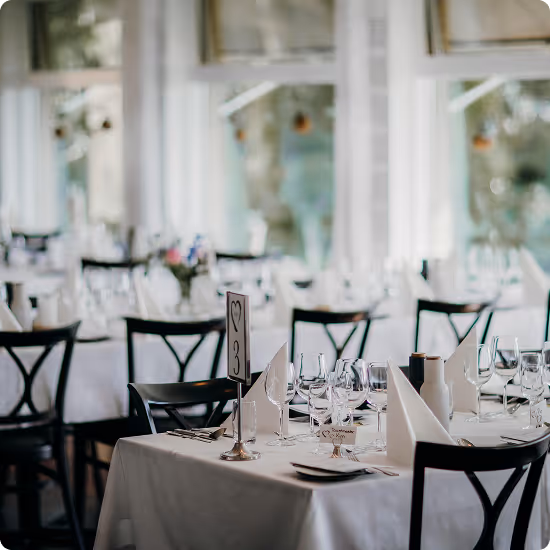 Wedding reception hall interior